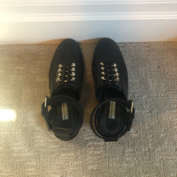 ***Sold*** Balenciaga Studded Leather Derby Flat - Picture 4 of 7